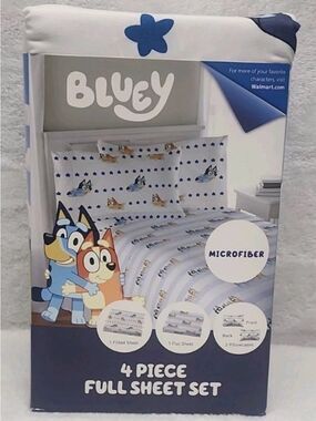 Bluey 4 Piece Full Sheet Set Kids